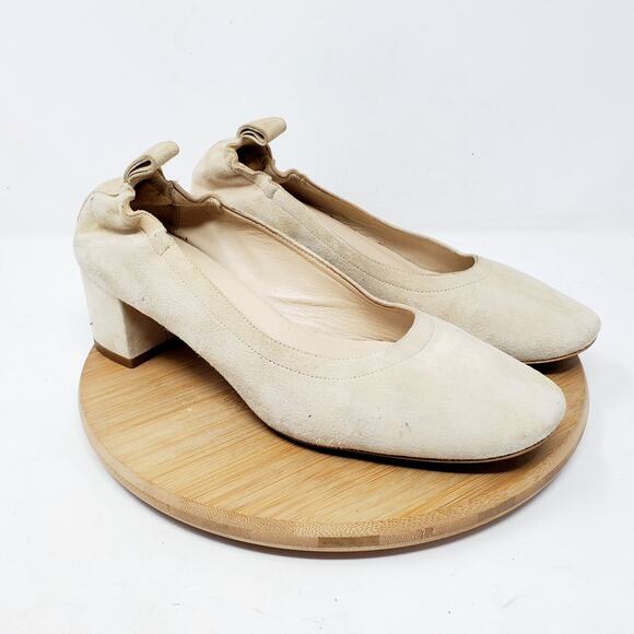 Everlane Shoes - Everlane The Day Heel Shoes Womens‎ 6.5 Suede Leather Block Pump Italy
